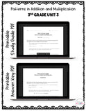 Patterns in Addition and Multiplication Digital Math Test Pack {3rd Grade Unit 3}